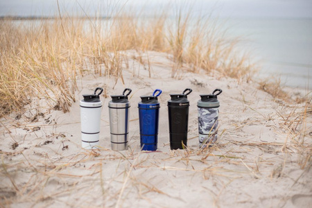 METALSHAKE Stalowy Shaker Butelka Black Steel 600 ml