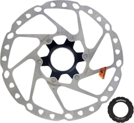 Tarcza hamulca 180mm Shimano Center Lock SMRT54 z pierścieniem